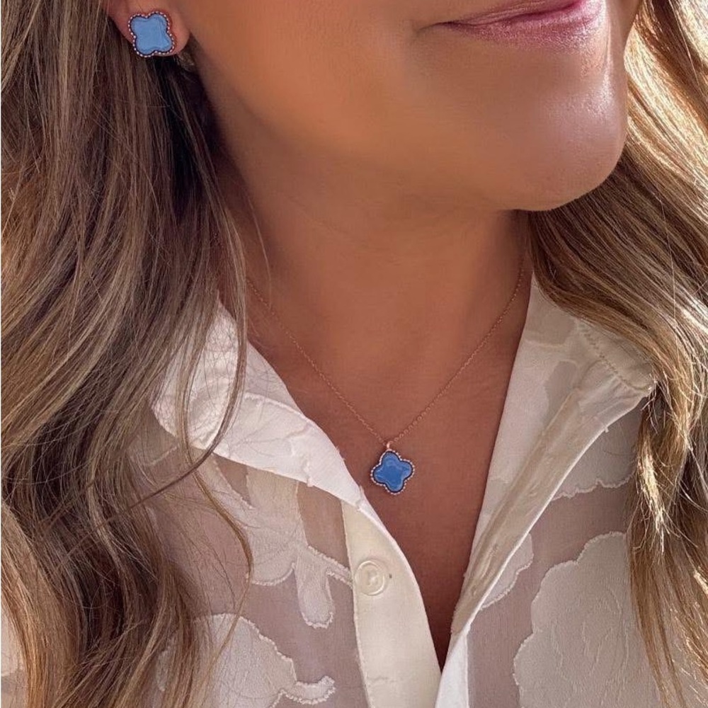 Park Lane Lana Periwinkle Set - Blue and Gold Necklace Set
